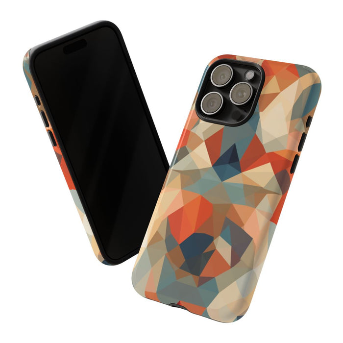 Geometrisch Abstract Patroon in Gedempte Warme Kleuren