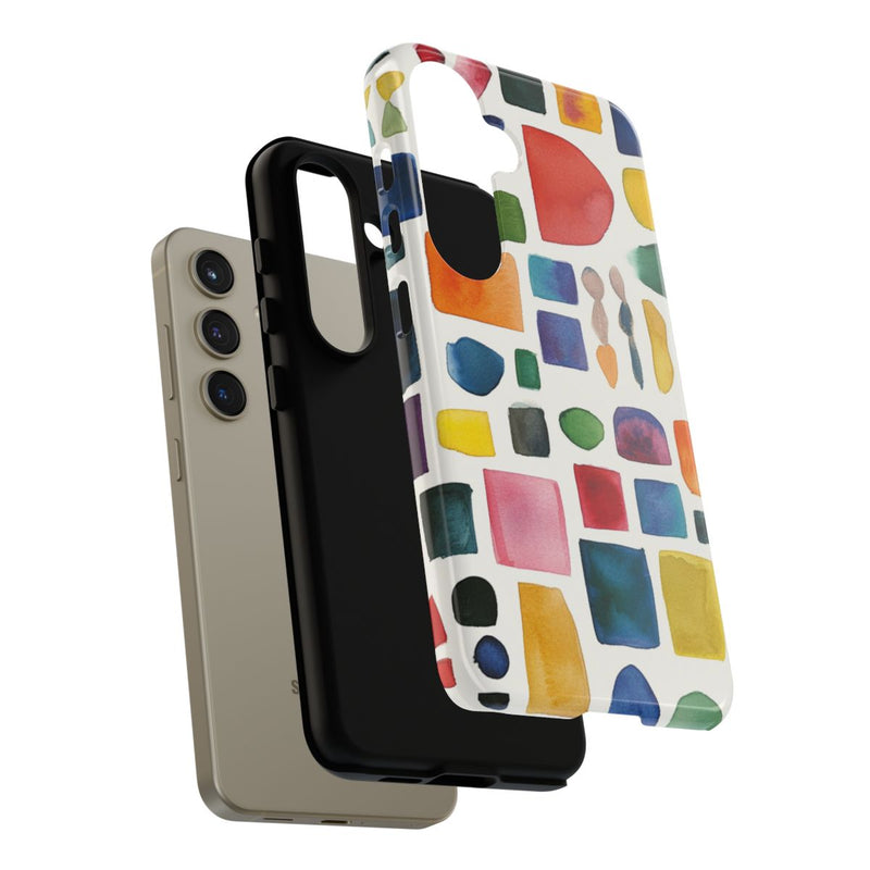 Kleurrijk Waterverf Geometrisch Patroon