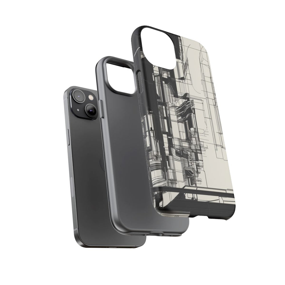 Abstracte Stedelijke Lijntekening