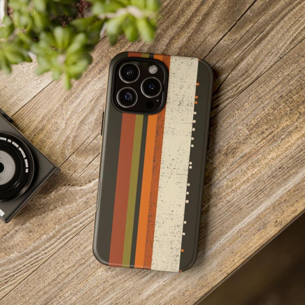 Retro Verticale Strepen en Stippenpatroon
