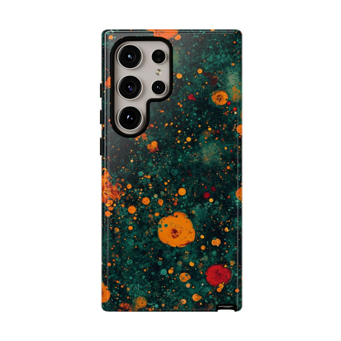 Abstracte Oranje en Teal Bellenpatroon