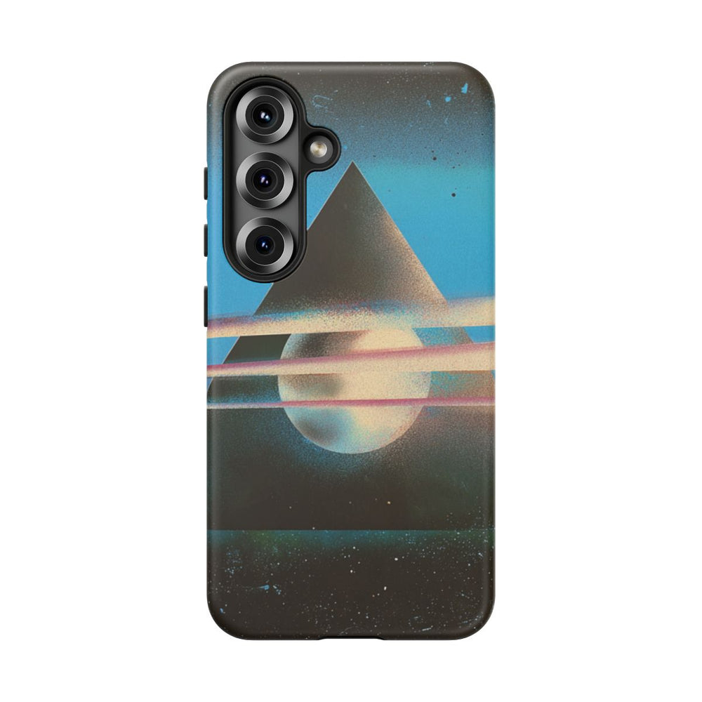 Surrealistische Geometrische Piramide met Gloeiende Bol