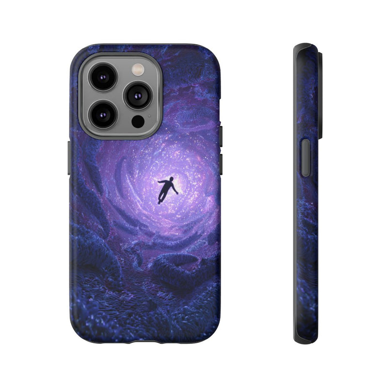 Man Valt Door Kosmische Tunnel met Tentakels