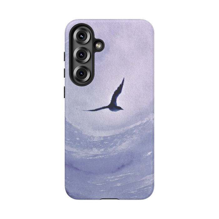 Vliegende Vogel in Indigo Werveling