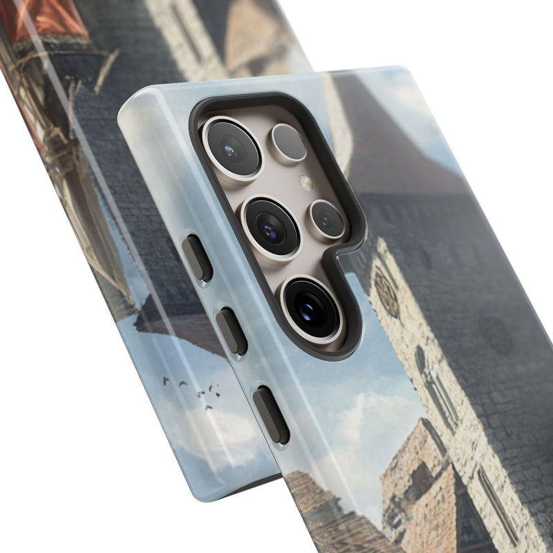 Middeleeuws Europees Dorpsstraat Tafereel