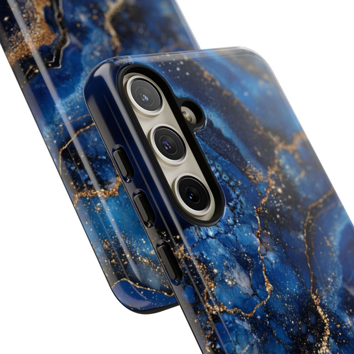 Blauw-Goud Geodepatroon