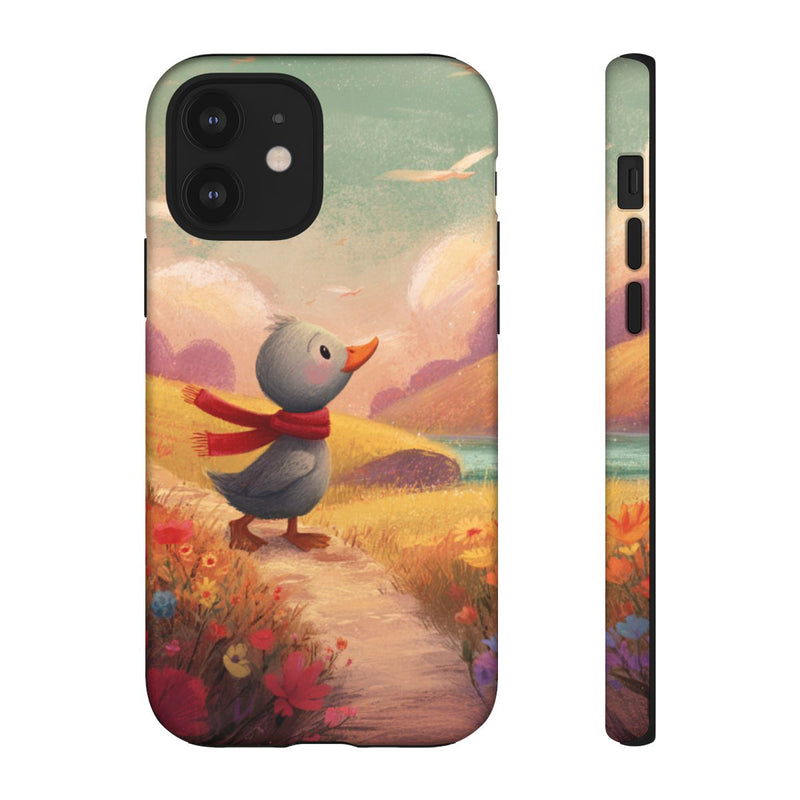 Nieuwsgierige Grijze Eendekuiken in Lenteweide