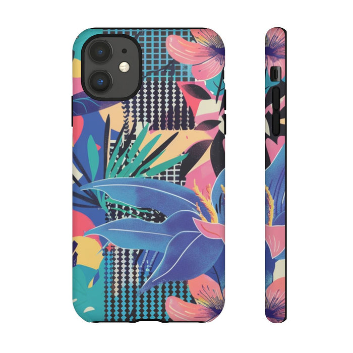 Kleurrijk Bloemenpatroon met Abstracte Accenten