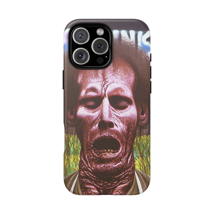 Surrealistisch Zombiegezicht met Vurige Lucht