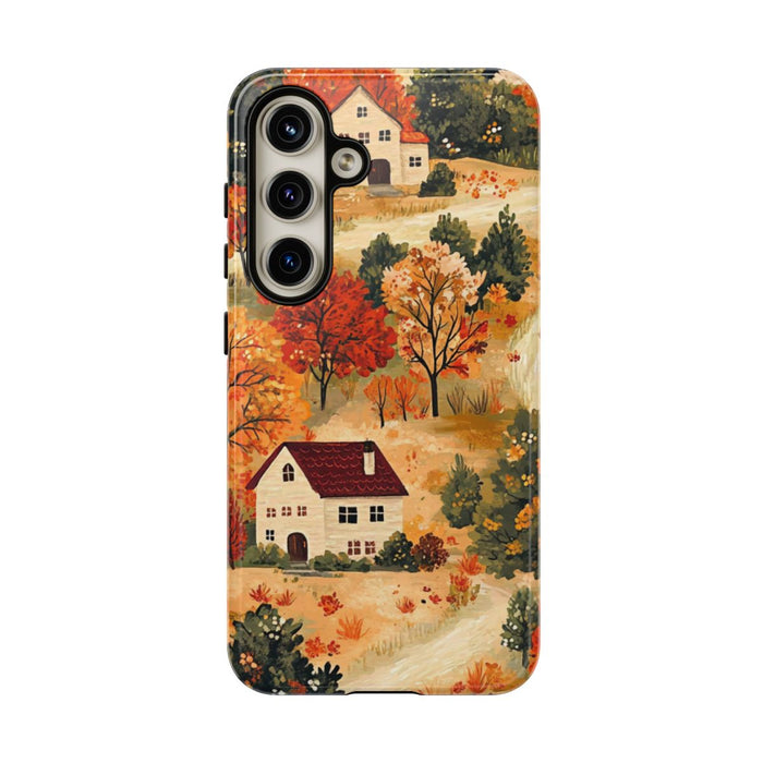 Herfstlandschap met Huizen