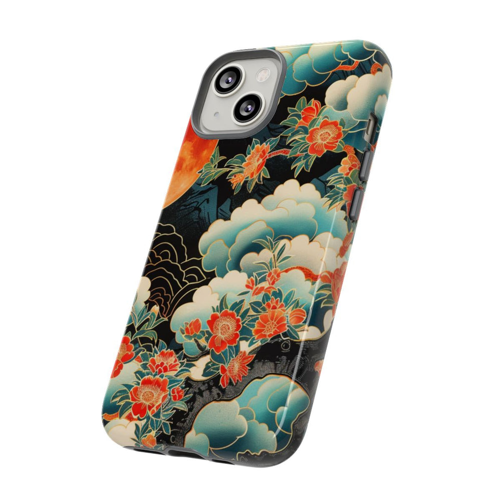 Sfeervolle Bloemrijke Maannacht met Wolken