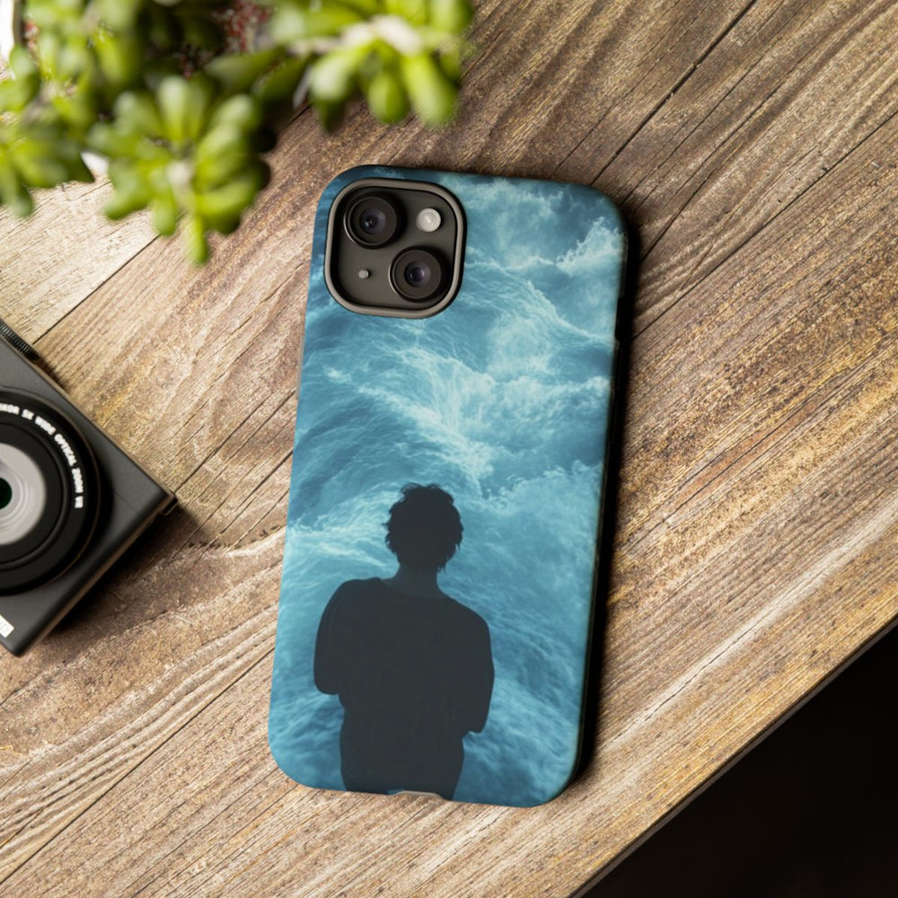 Persoon Tussen Kolkende Watergolven