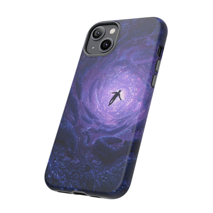 Man Valt Door Kosmische Tunnel met Tentakels