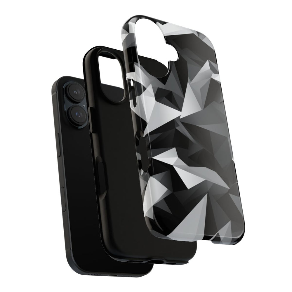 Zwart-Grijs Geometrisch Abstract Patroon