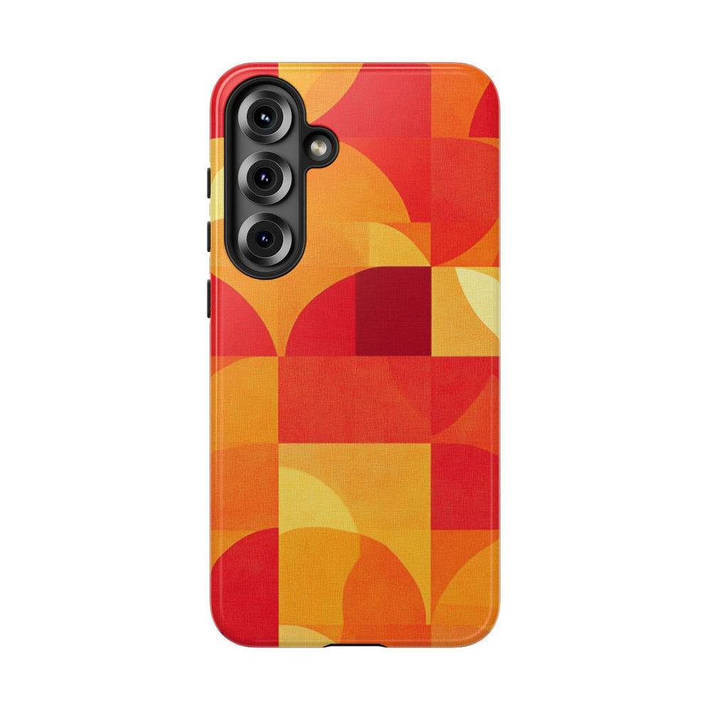 Geometrisch Rood- en Oranje-Patroon