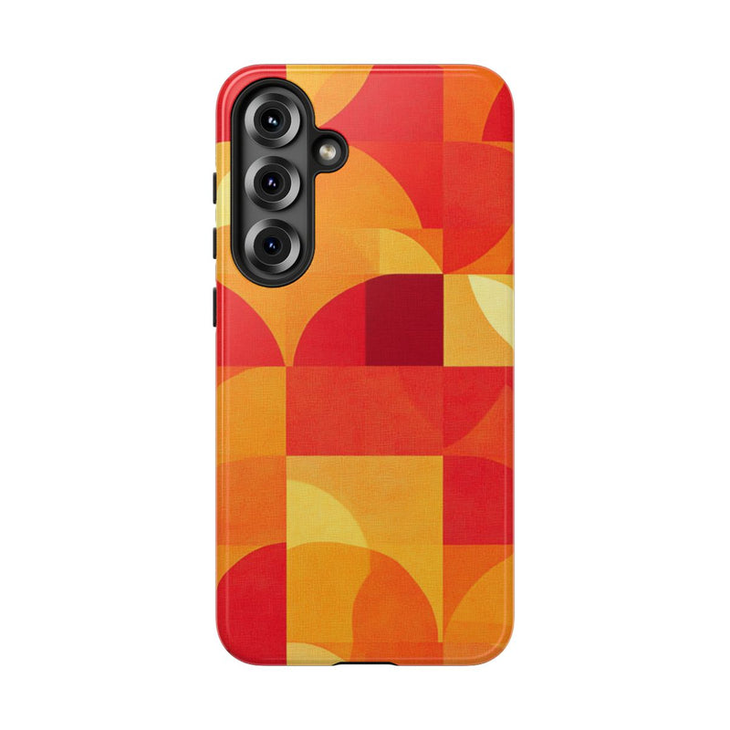 Geometrisch Rood- en Oranje-Patroon
