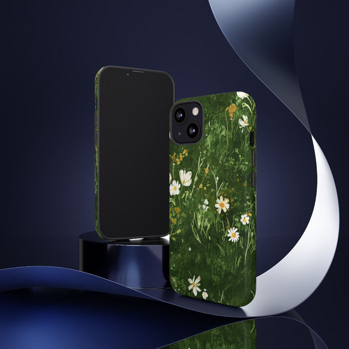 Groene Weide met Witte Bloemen