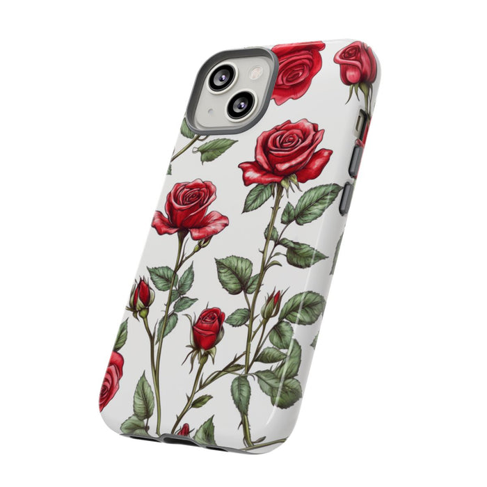 Rode Rozen Botanisch Patroon