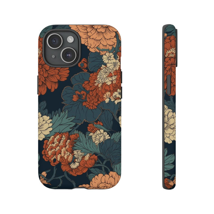 Vintage Bloemenpatroon in Warme Kleuren