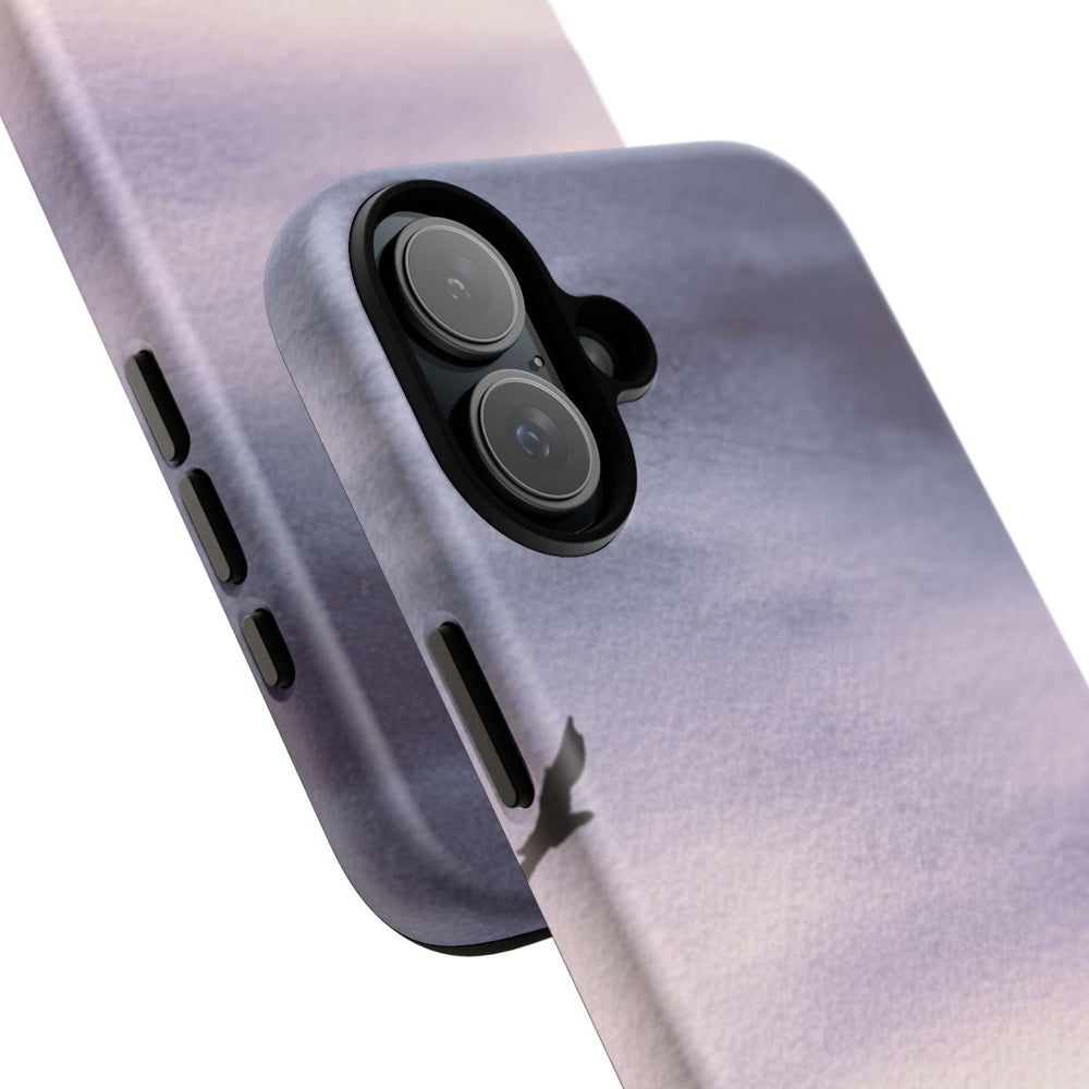 Eenzame Vogel in Paarse Lucht