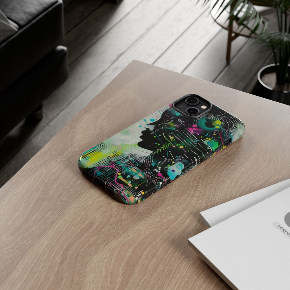 Abstract Neon Geometrisch Profiel