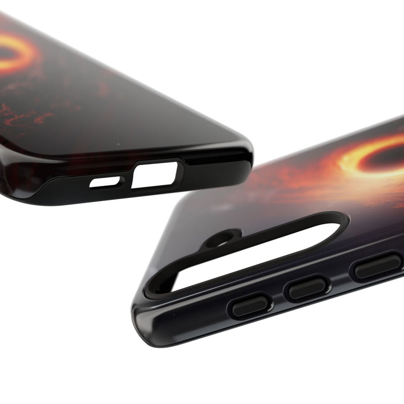 Vurige Zwarte Gat in de Ruimte