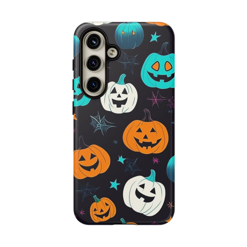 Vrolijk Gekleurde Halloween Pompoenen Patroon
