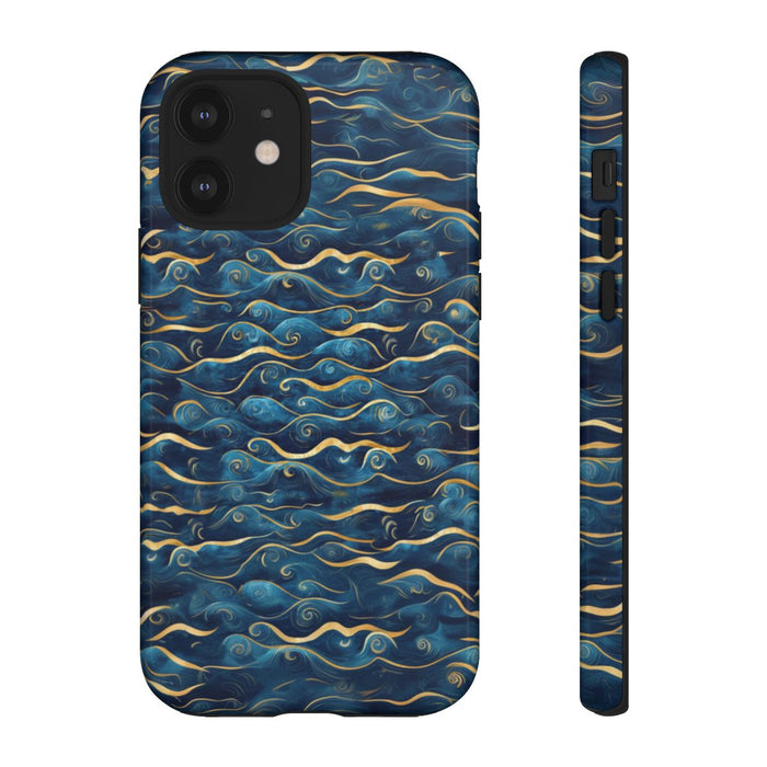 Blauw-Gouden Golfpatroon