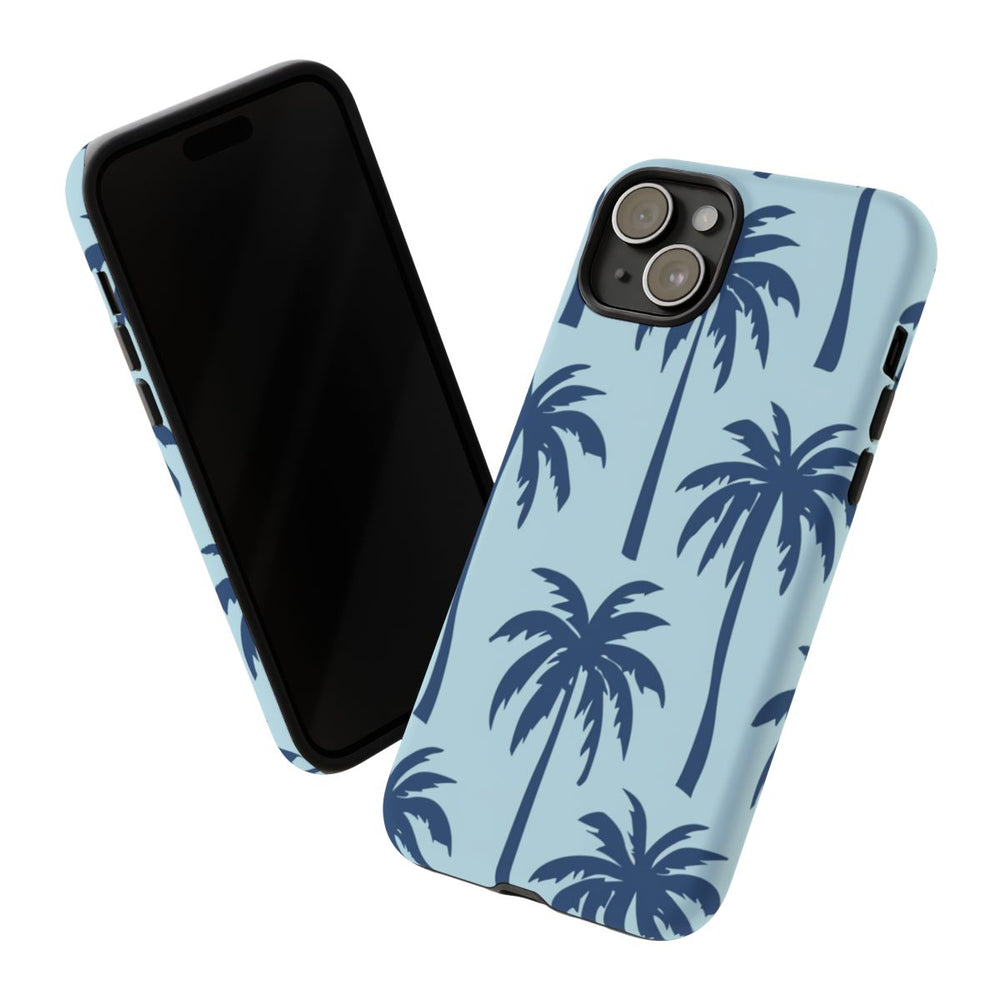 Blauw Palmbomenpatroon