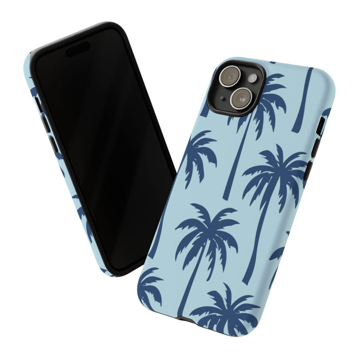 Blauw Palmbomenpatroon