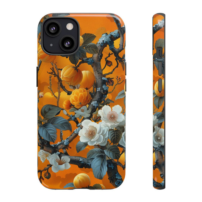 Vintage Botanisch Oranje Bloemenpatroon