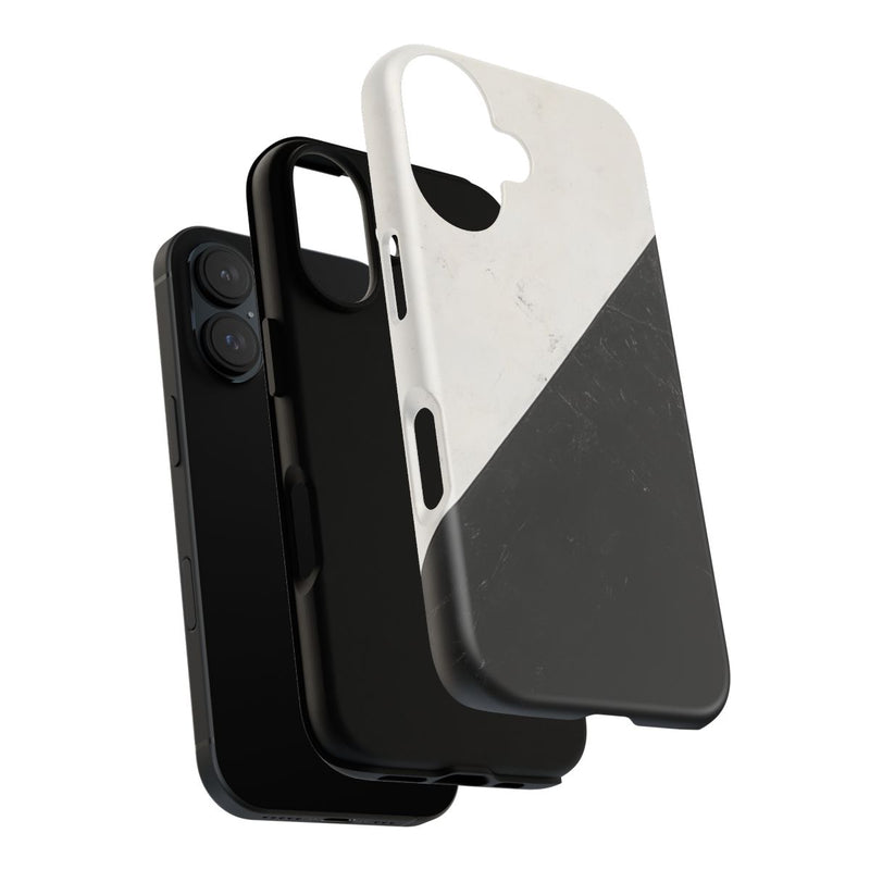 Zwart-Wit Driehoek Vlagontwerp