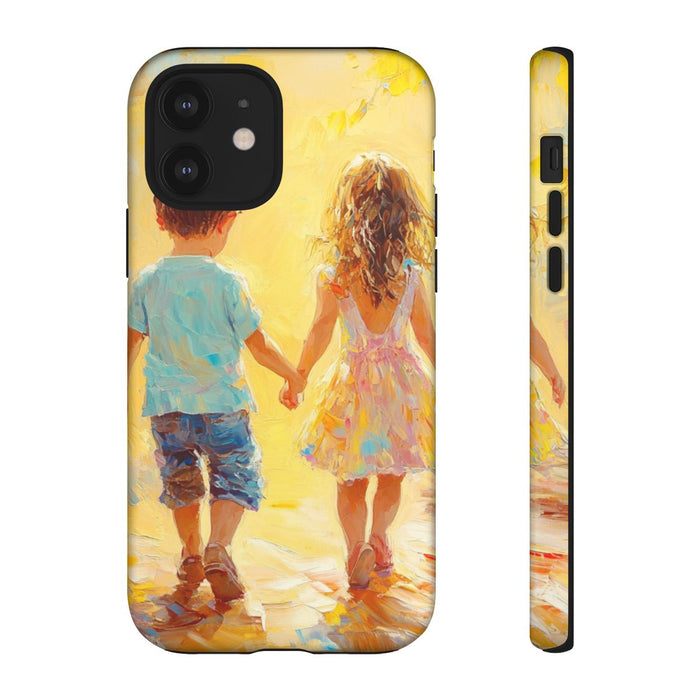 Kinderen Hand in Hand in Vrolijke Kleuren