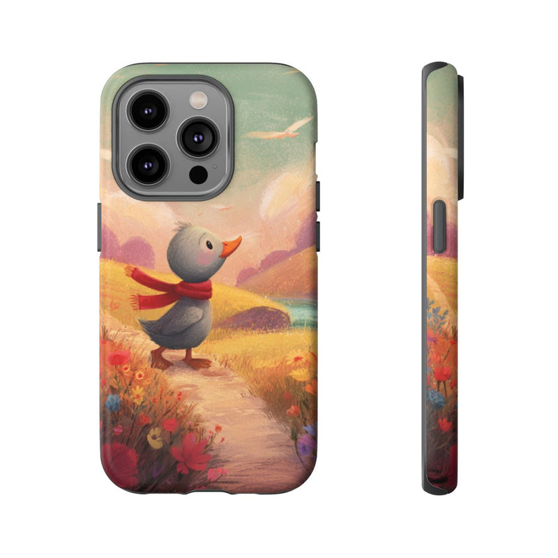 Nieuwsgierige Grijze Eendekuiken in Lenteweide