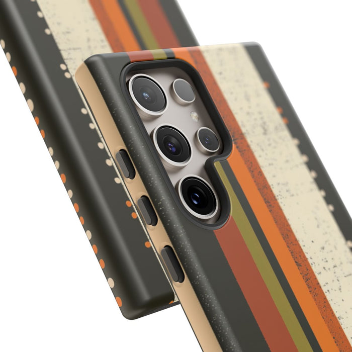 Retro Verticale Strepen en Stippenpatroon