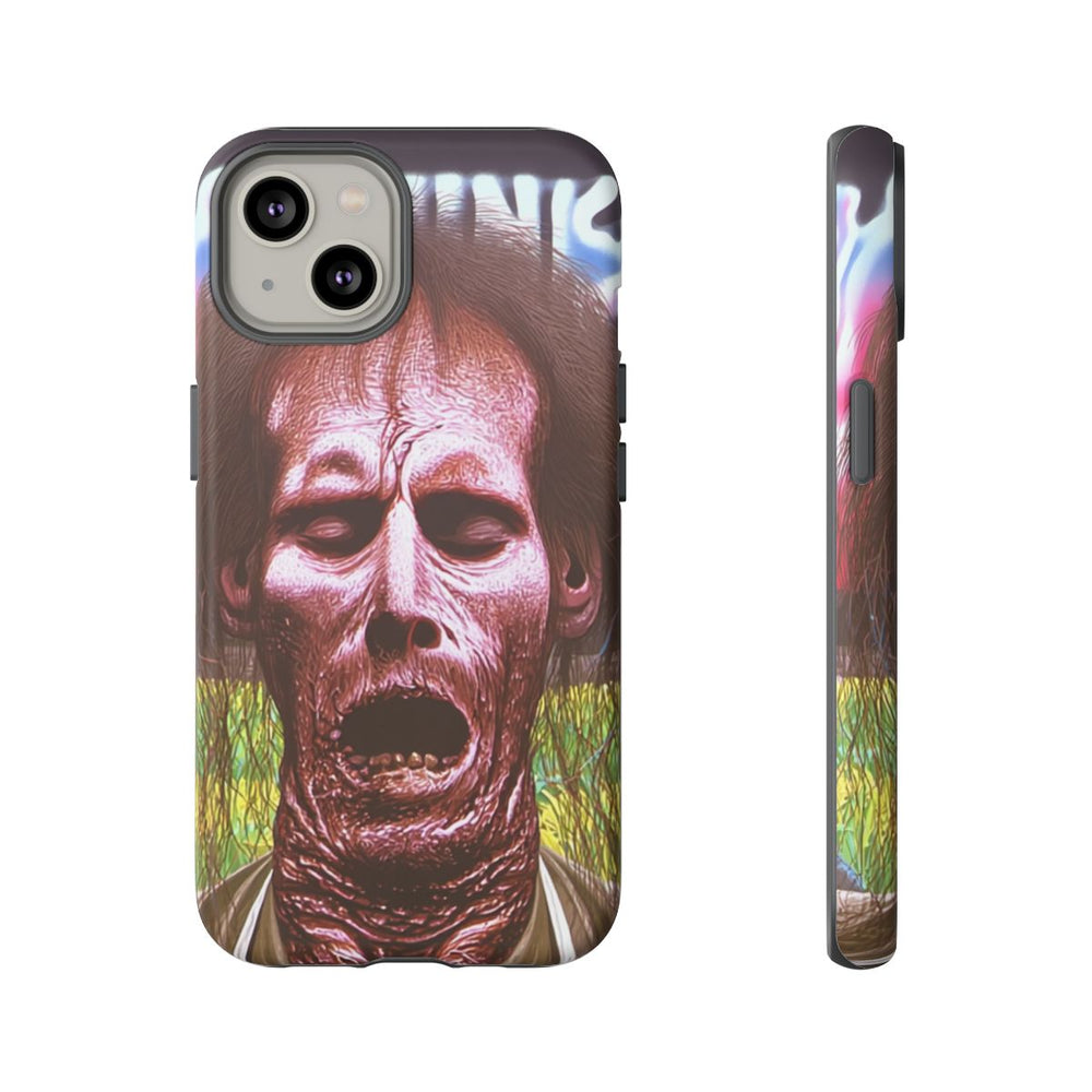 Surrealistisch Zombiegezicht met Vurige Lucht