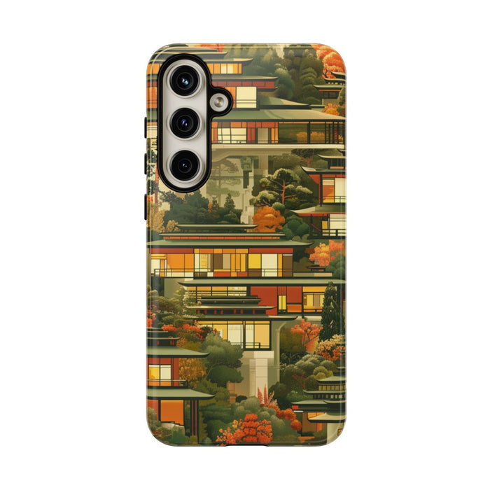 Herfstlandschap met Moderne Architectuur