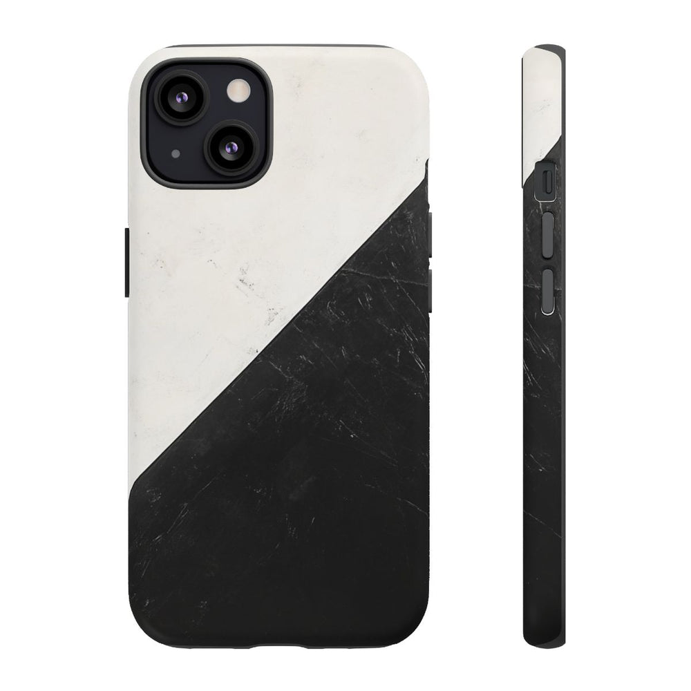 Zwart-Wit Driehoek Vlagontwerp