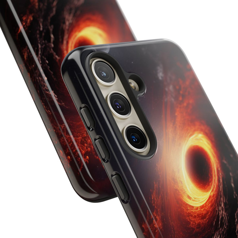 Vurige Zwarte Gat in de Ruimte