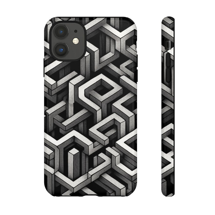 Monochrome Geometrisch Optisch Illusiepatroon