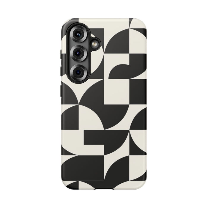 Zwart-Wit Geometrisch Abstract Patroon