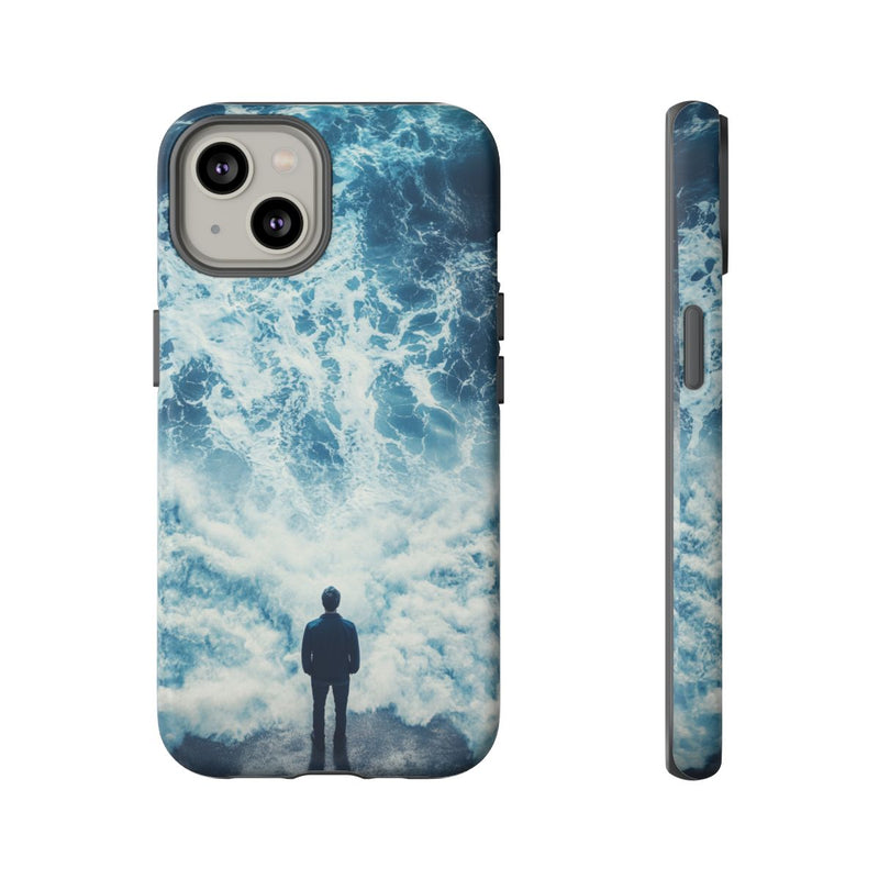 Man Tegenover Oceaangolven