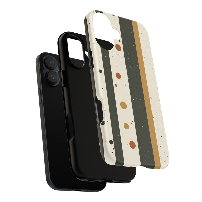 Retro Verticale Strepen en Stippenpatroon