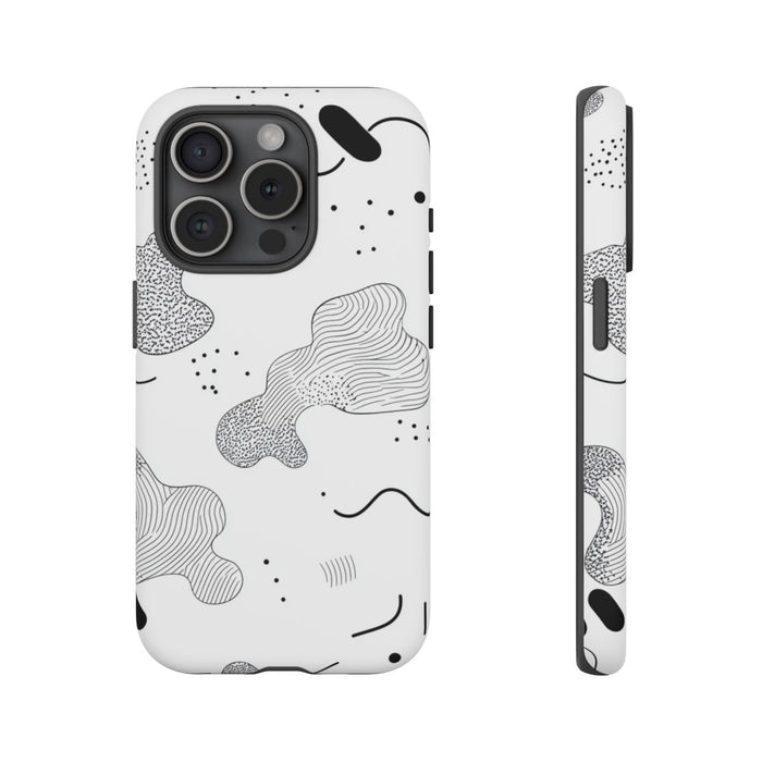 Abstract Zwart-Wit Minimalistisch Patroon