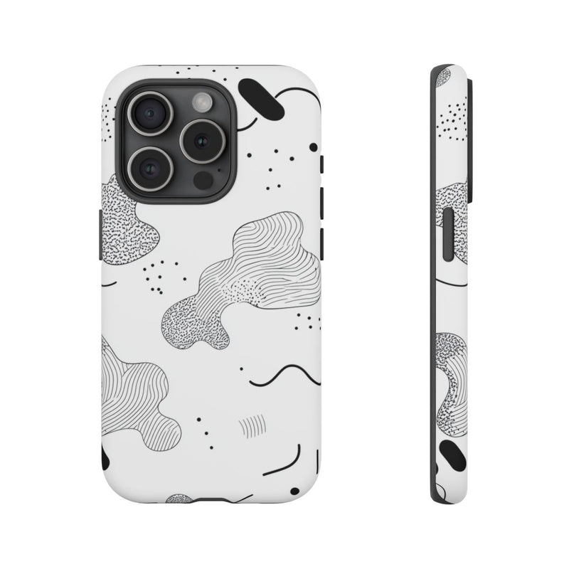 Abstract Zwart-Wit Minimalistisch Patroon