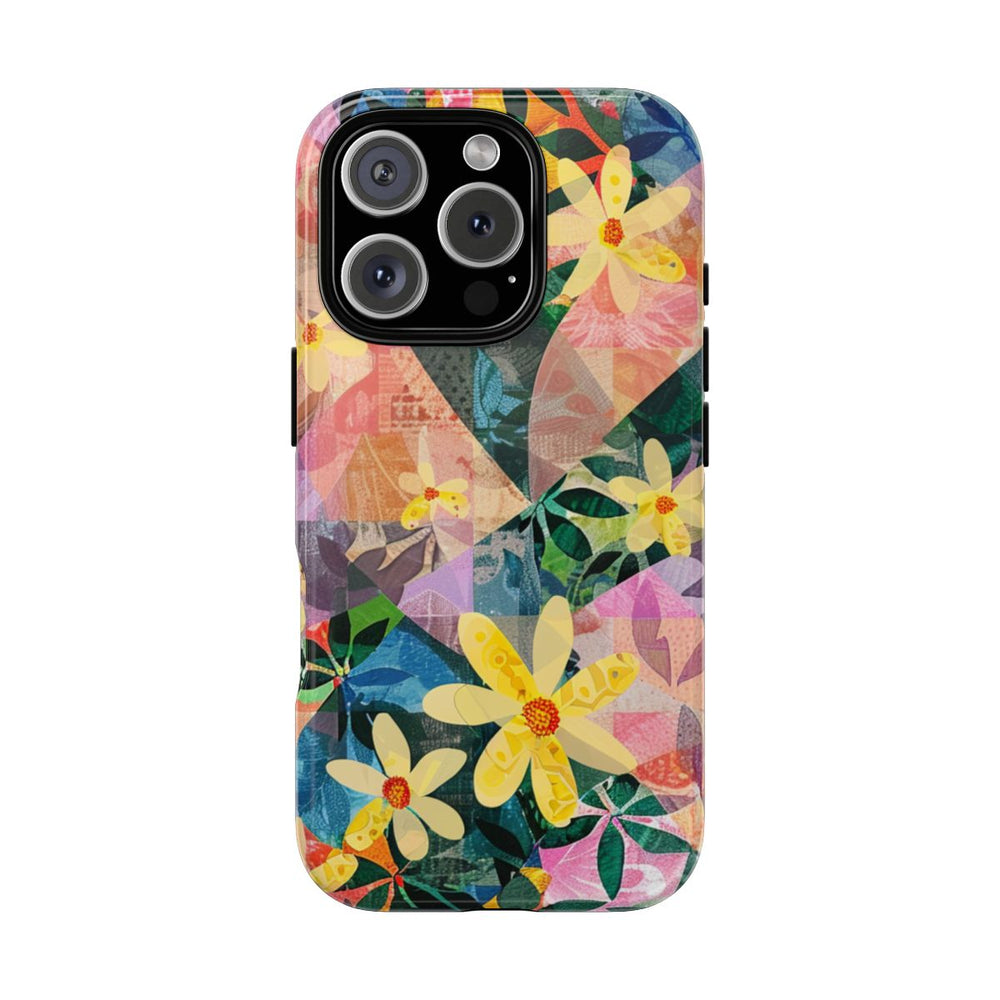 Abstract Bloemmotief met Geometrisch Patroon