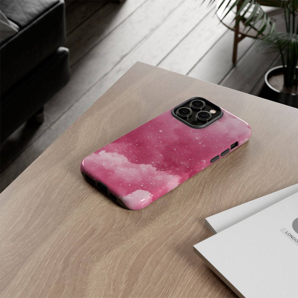 Roze Glitterwolkenpatroon