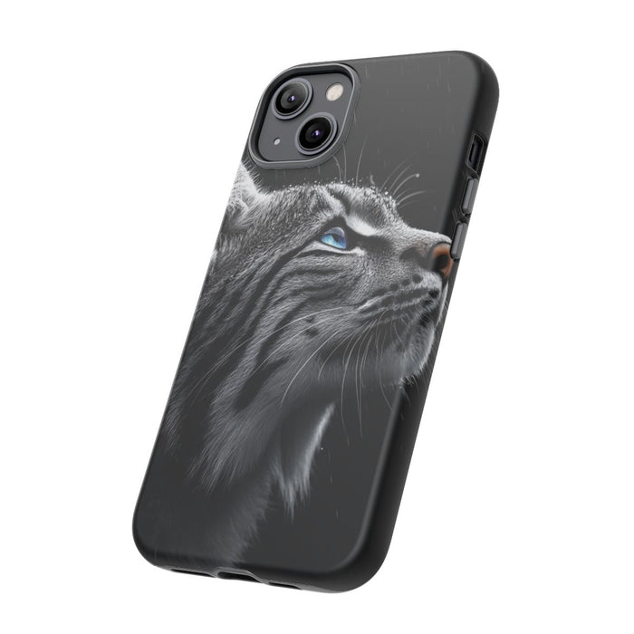 Zwart-Witte Lynx met Blauwe Ogen