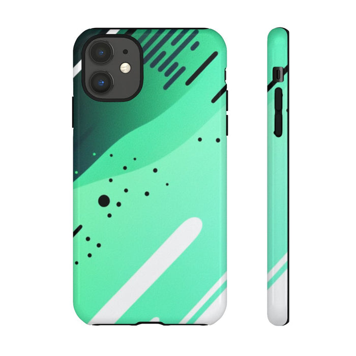 Geometrisch Groen-Zwart Abstract Patroon