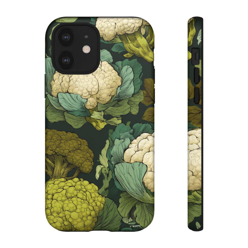 Handgetekend Broccoli- en Bloemkoolpatroon